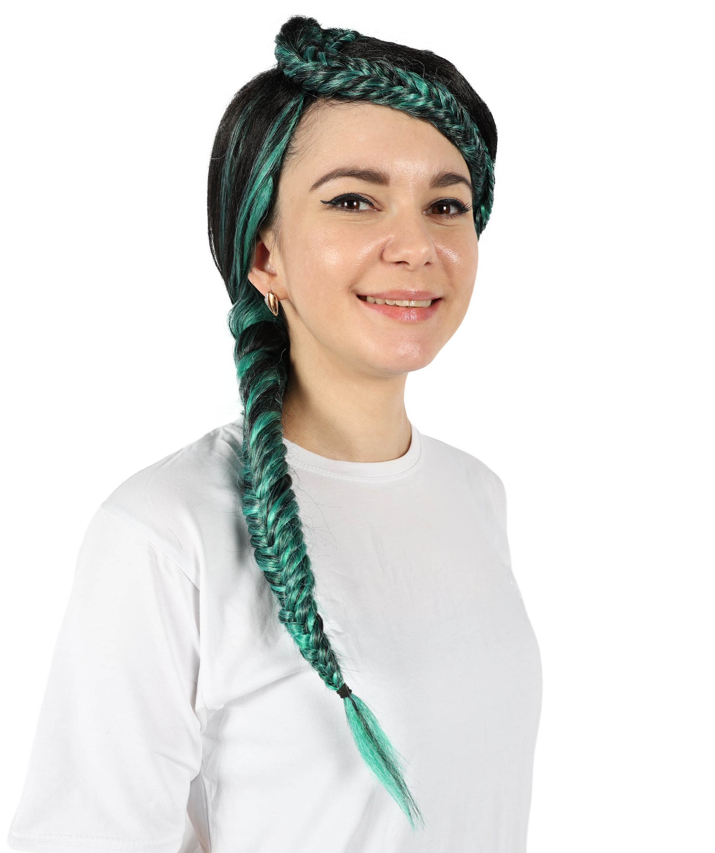 Wigs2you H-6859 大人女性用三つ編みポニーテールウィッグ（前髪付き）｜コスプレウィッグ｜難燃性合成繊維