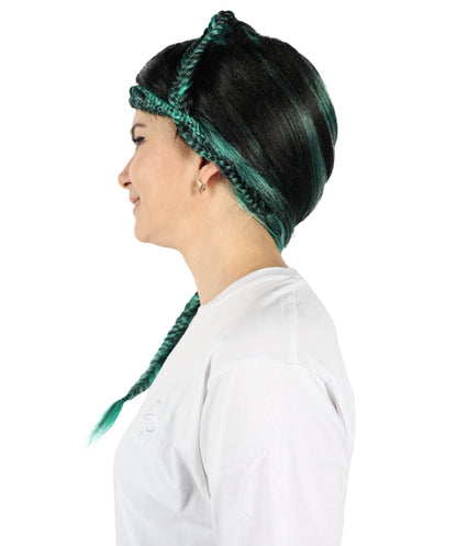 Wigs2you H-6859 大人女性用三つ編みポニーテールウィッグ（前髪付き）｜コスプレウィッグ｜難燃性合成繊維