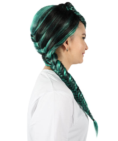 Wigs2you H-6859 大人女性用三つ編みポニーテールウィッグ（前髪付き）｜コスプレウィッグ｜難燃性合成繊維