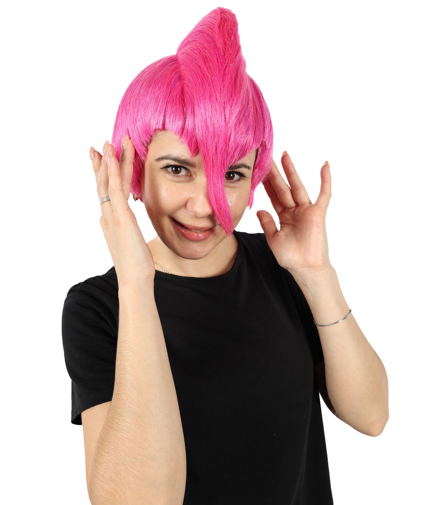 Wigs2you H-6862 大人女性用ストレートピンクモヒカンウィッグ｜コスプレウィッグ｜難燃性合成繊維