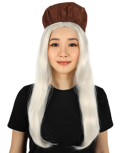Wigs2you H-6866 女性用大人用アンマリーブロンドウィッグと帽子 - ストレートヘアスタイルのコスチュームアクセサリー。コスプレ、ハロウィン、パーティーに最適。スタイリッシュでトレンディな外観。