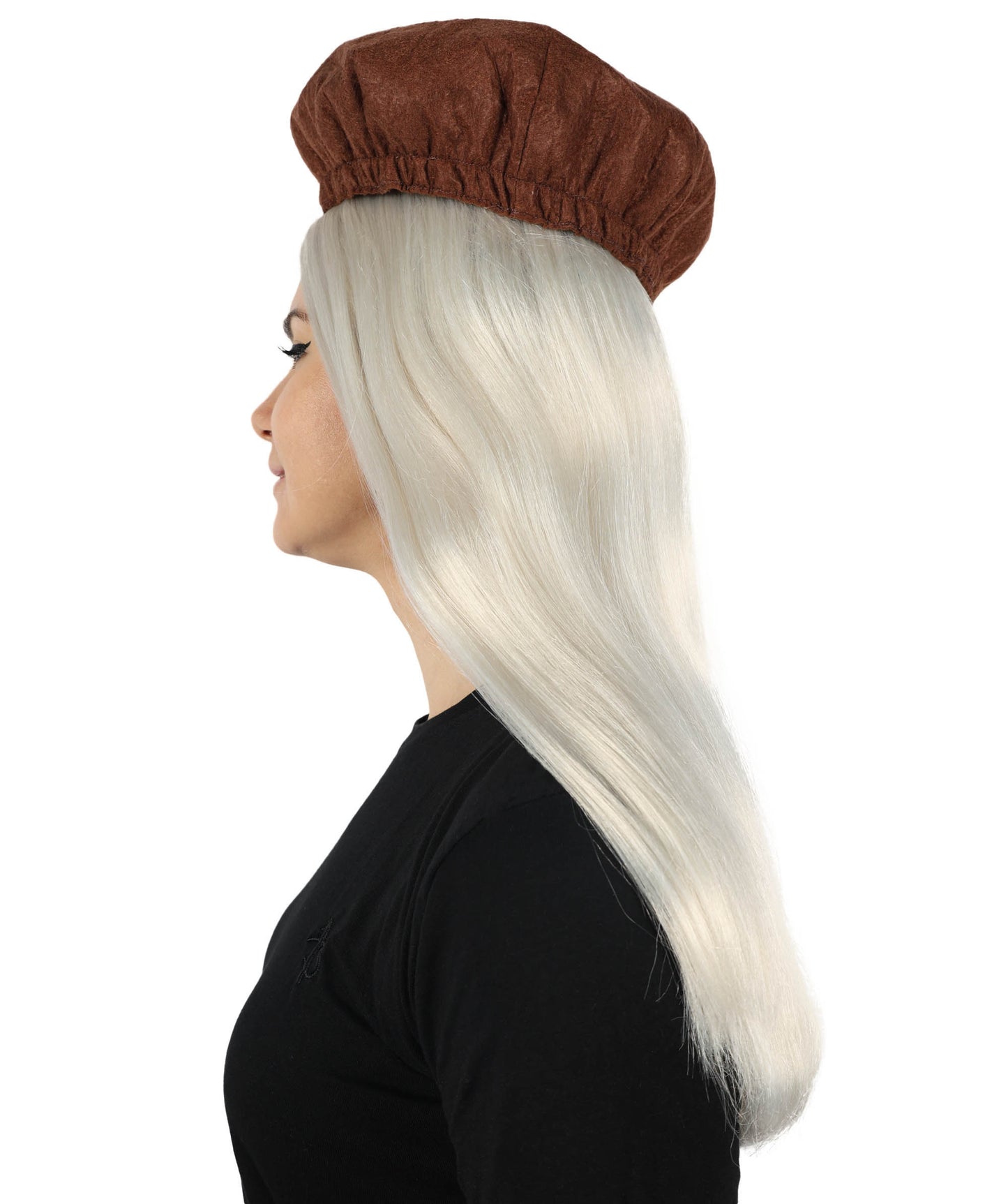 Wigs2you H-6866 女性用大人用アンマリーブロンドウィッグと帽子 - ストレートヘアスタイルのコスチュームアクセサリー。コスプレ、ハロウィン、パーティーに最適。スタイリッシュでトレンディな外観。