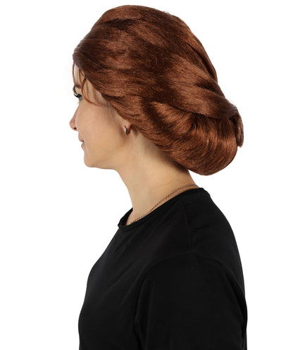 Wigs2you H-6867 大人女性用レースフロントカスタムブラウンウィッグ - ナチュラルな見た目のプレミアムハンドクラフトウィッグ - 小さな花のアクセサリー付き - コスプレ、ファッション、特別な機会に最適 - 調節可能