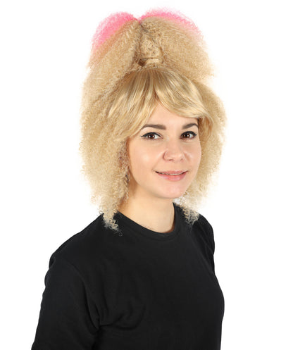 Wigs2you H-6868 大人女性用 80 年代レトロ クリンプ ハイポニーテール ウィッグ ヴィンテージテーマのパーティーやコスプレ用 難燃性合成繊維。