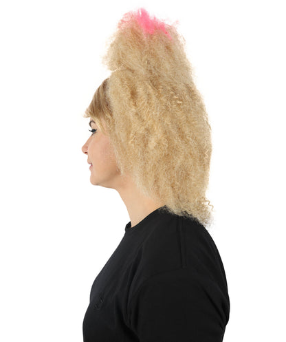 Wigs2you H-6868 大人女性用 80 年代レトロ クリンプ ハイポニーテール ウィッグ ヴィンテージテーマのパーティーやコスプレ用 難燃性合成繊維。