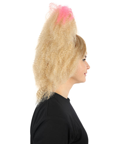 Wigs2you H-6868 大人女性用 80 年代レトロ クリンプ ハイポニーテール ウィッグ ヴィンテージテーマのパーティーやコスプレ用 難燃性合成繊維。