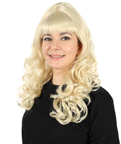 Wigs2you H-6870 大人女性用 ビーハイブビューティー ブロンドウェーブウィッグ - テーマパーティーに最適な象徴的なレトロハイボリュームヘア、難燃性合成繊維