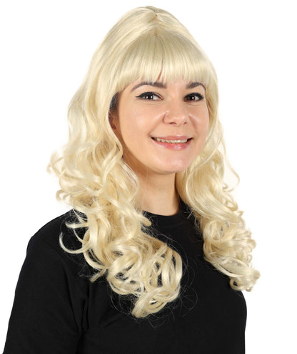 Wigs2you H-6870 大人女性用 ビーハイブビューティー ブロンドウェーブウィッグ - テーマパーティーに最適な象徴的なレトロハイボリュームヘア、難燃性合成繊維