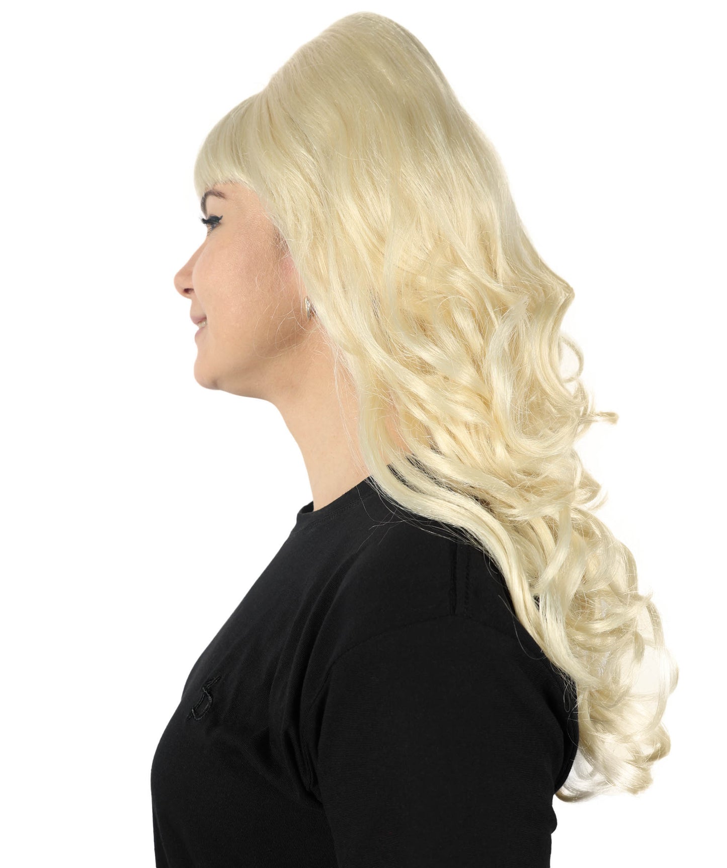 Wigs2you H-6870 大人女性用 ビーハイブビューティー ブロンドウェーブウィッグ - テーマパーティーに最適な象徴的なレトロハイボリュームヘア、難燃性合成繊維
