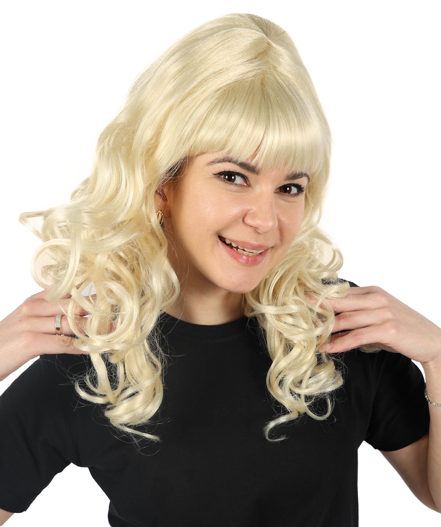 Wigs2you H-6870 大人女性用 ビーハイブビューティー ブロンドウェーブウィッグ - テーマパーティーに最適な象徴的なレトロハイボリュームヘア、難燃性合成繊維