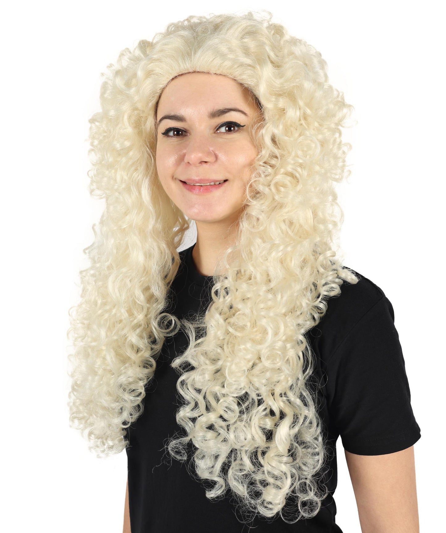 Wigs2you H-6876 大人女性用レディースコスプレ用強カールウィッグ | ロングボリュームブロンドエンジェルウィッグ | コスプレパーティーや特別な機会に最適 調節可能なキャップで快適でしっかりフィット