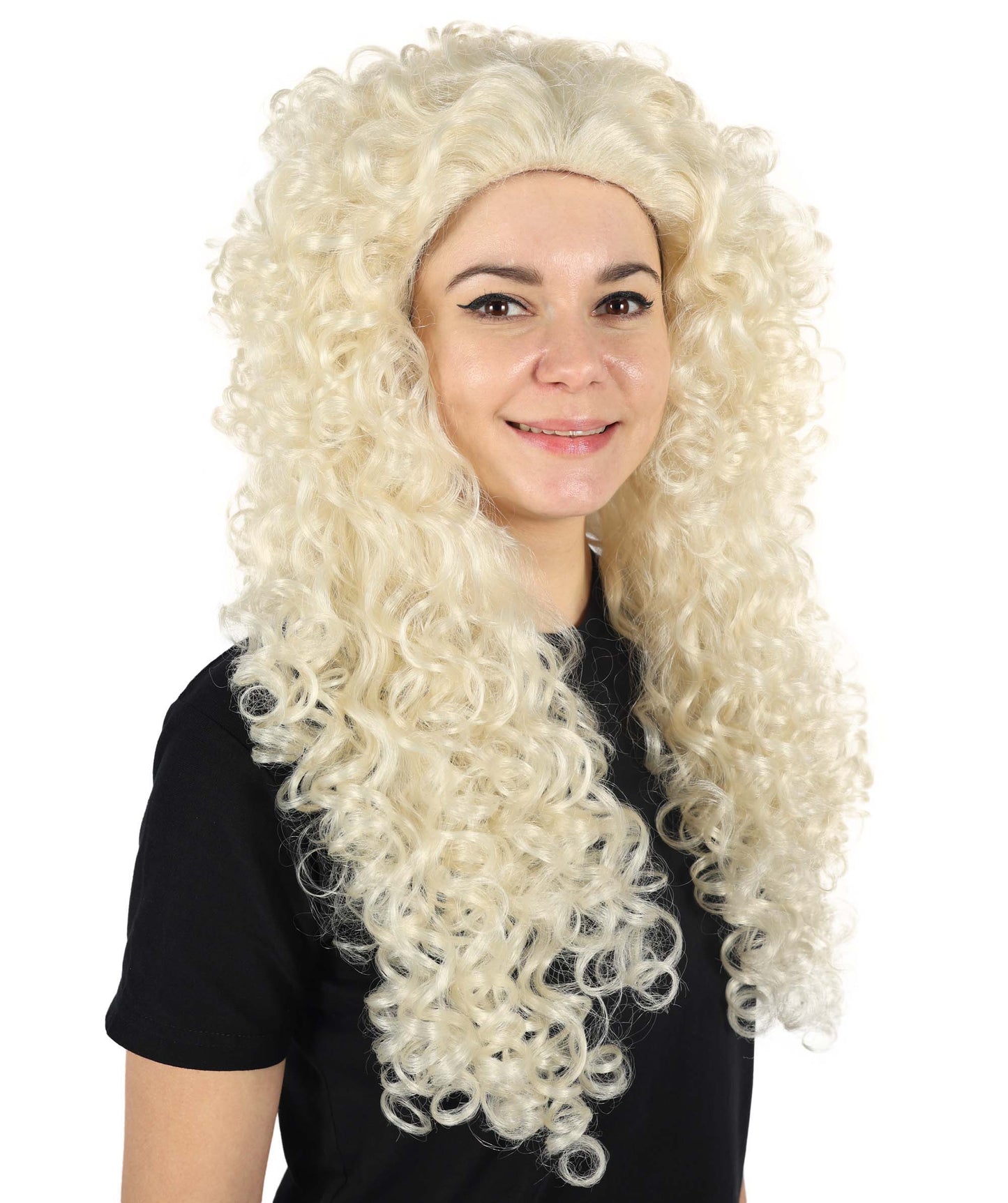Wigs2you H-6876 大人女性用レディースコスプレ用強カールウィッグ | ロングボリュームブロンドエンジェルウィッグ | コスプレパーティーや特別な機会に最適 調節可能なキャップで快適でしっかりフィット