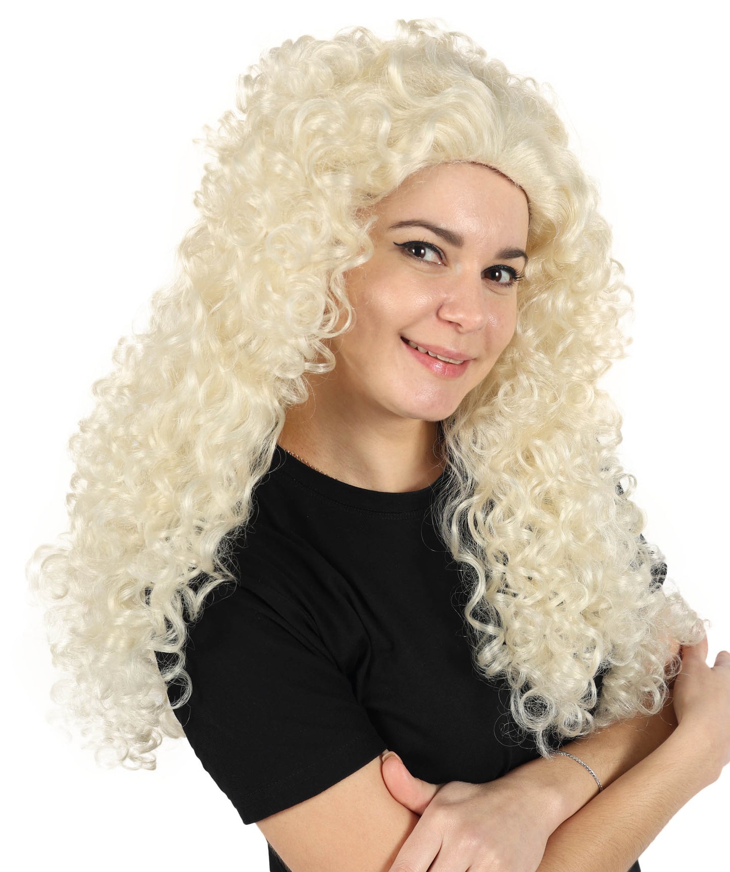 Wigs2you H-6876 大人女性用レディースコスプレ用強カールウィッグ | ロングボリュームブロンドエンジェルウィッグ | コスプレパーティーや特別な機会に最適 調節可能なキャップで快適でしっかりフィット
