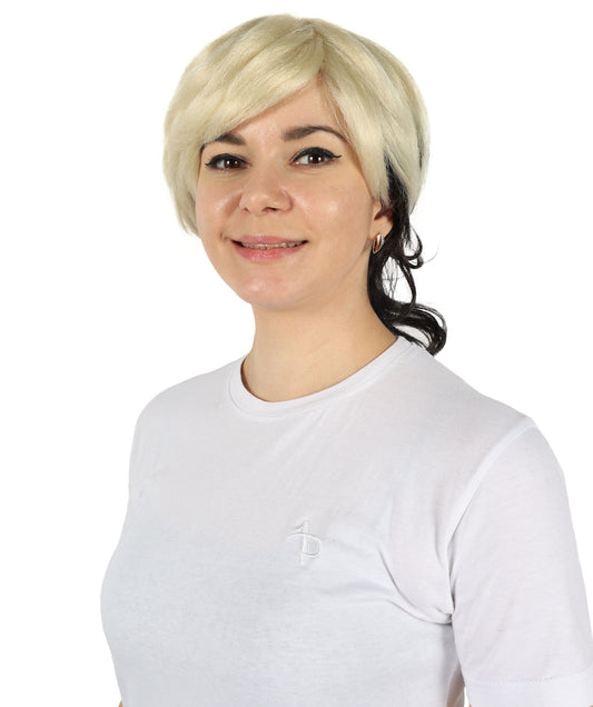 Wigs2you H-6878 大人女性用 ウェーブ マルチカラー マレット ピクシーカット ウィッグ | 鮮やかなコスプレ＆パーティー用ヘアピース | テーマイベントにぴったりの大胆でカラフルなルックス。あらゆる頭のサイズに調整可能で快適にフィット。