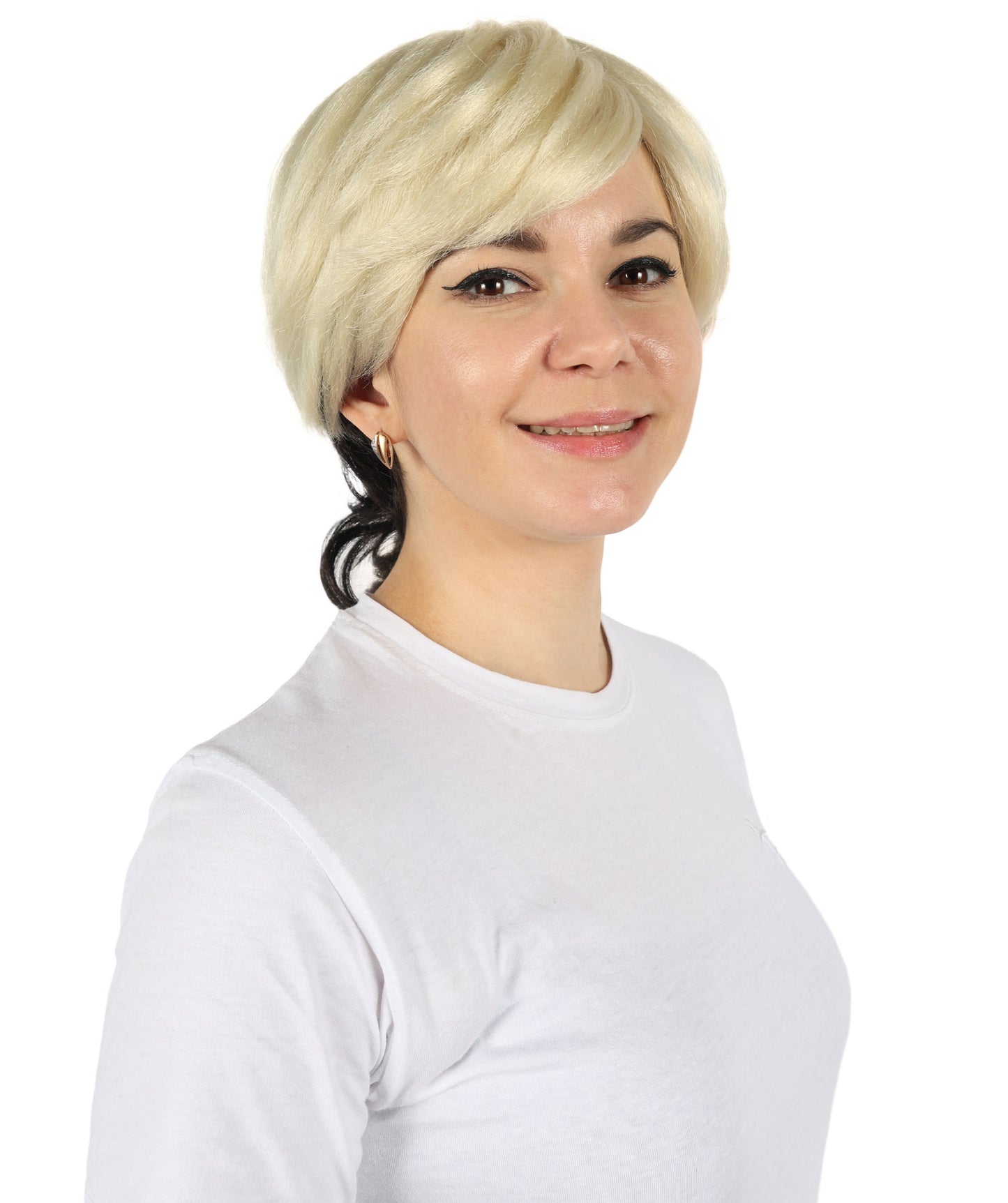 Wigs2you H-6878 大人女性用 ウェーブ マルチカラー マレット ピクシーカット ウィッグ | 鮮やかなコスプレ＆パーティー用ヘアピース | テーマイベントにぴったりの大胆でカラフルなルックス。あらゆる頭のサイズに調整可能で快適にフィット。