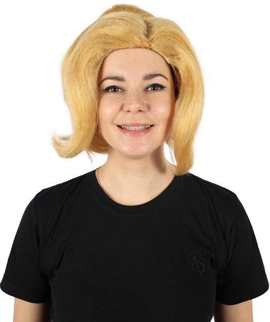 Wigs2you H-6879 大人女性用 ライトブロンド ミディアムストレート ウェーブ ピグテール コスプレウィッグ | 女性用アニメヘアウィッグ | コスプレをテーマにしたパーティーやハロウィンに最適、調節可能で快適なフィット感