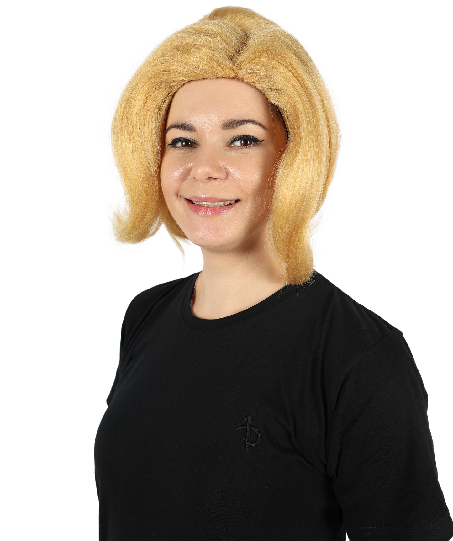 Wigs2you H-6879 大人女性用 ライトブロンド ミディアムストレート ウェーブ ピグテール コスプレウィッグ | 女性用アニメヘアウィッグ | コスプレをテーマにしたパーティーやハロウィンに最適、調節可能で快適なフィット感