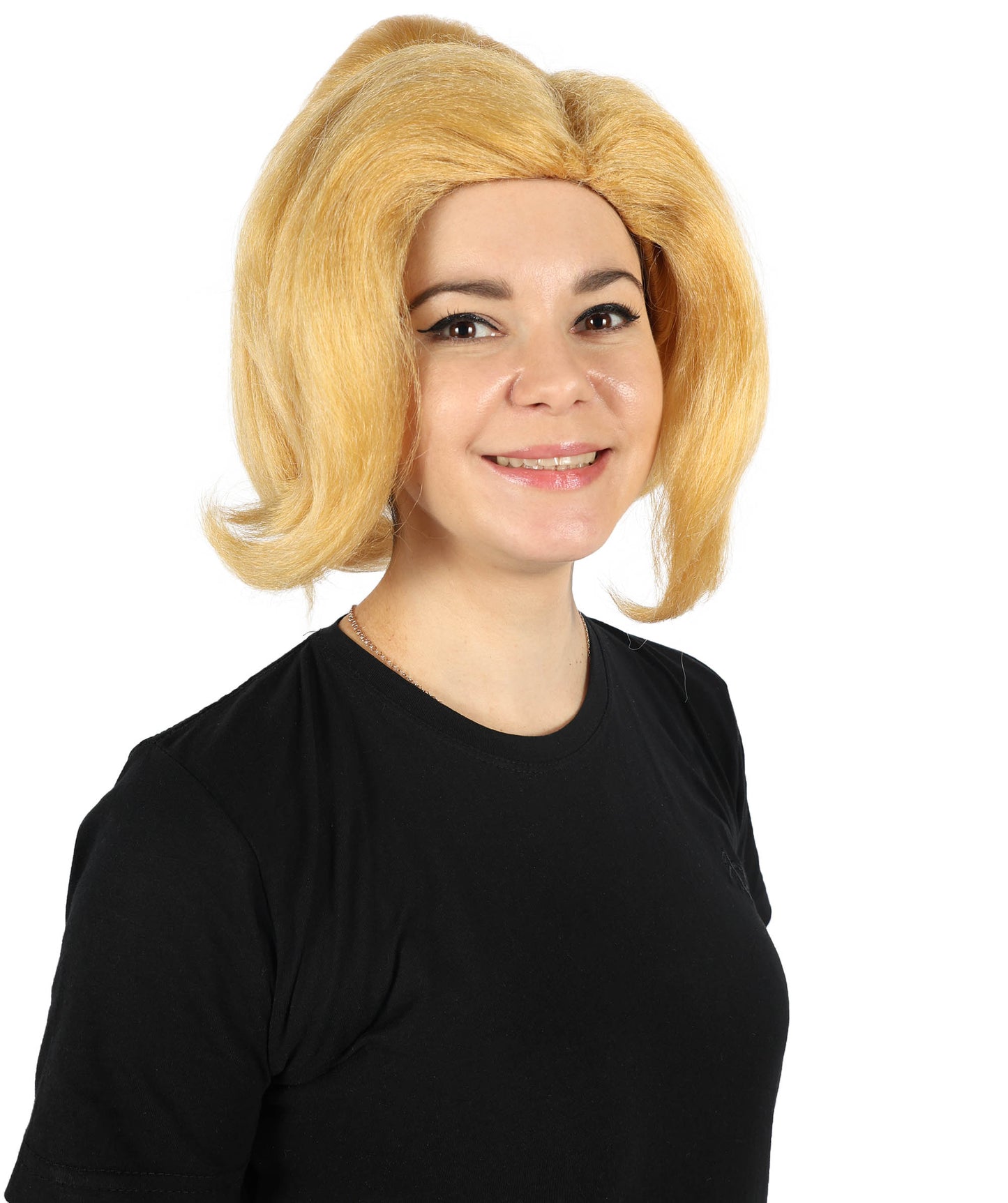 Wigs2you H-6879 大人女性用 ライトブロンド ミディアムストレート ウェーブ ピグテール コスプレウィッグ | 女性用アニメヘアウィッグ | コスプレをテーマにしたパーティーやハロウィンに最適、調節可能で快適なフィット感