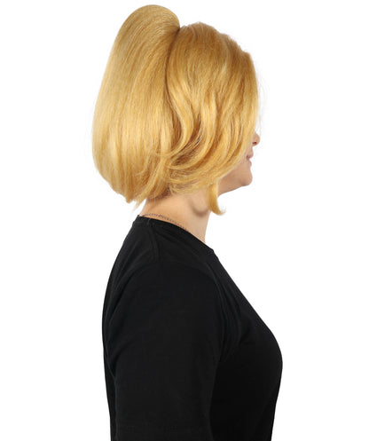 Wigs2you H-6879 大人女性用 ライトブロンド ミディアムストレート ウェーブ ピグテール コスプレウィッグ | 女性用アニメヘアウィッグ | コスプレをテーマにしたパーティーやハロウィンに最適、調節可能で快適なフィット感