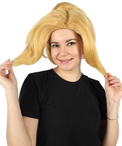 Wigs2you H-6879 大人女性用 ライトブロンド ミディアムストレート ウェーブ ピグテール コスプレウィッグ | 女性用アニメヘアウィッグ | コスプレをテーマにしたパーティーやハロウィンに最適、調節可能で快適なフィット感