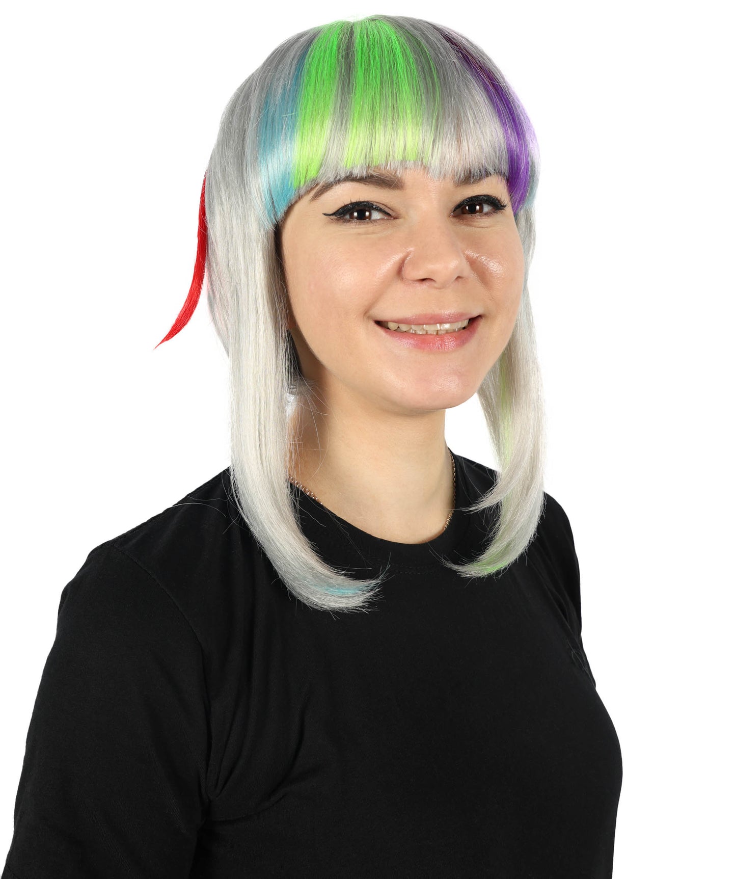 Wigs2you H-6880 大人女性 WACCA リリー ミディアム アニメ ウェーブ マルチウィッグ 前髪付き コスプレ ハロウィンコスチューム プレミアム通気性キャップレスキャップ 難燃性合成繊維ヘア