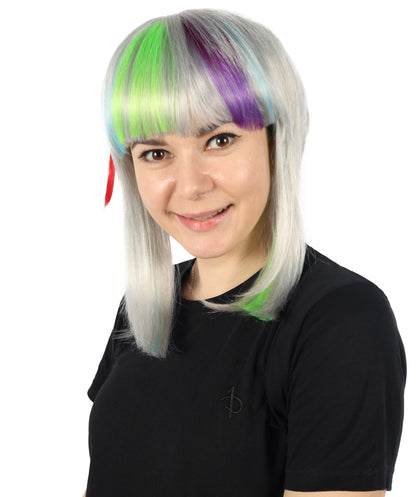 Wigs2you H-6880 大人女性 WACCA リリー ミディアム アニメ ウェーブ マルチウィッグ 前髪付き コスプレ ハロウィンコスチューム プレミアム通気性キャップレスキャップ 難燃性合成繊維ヘア