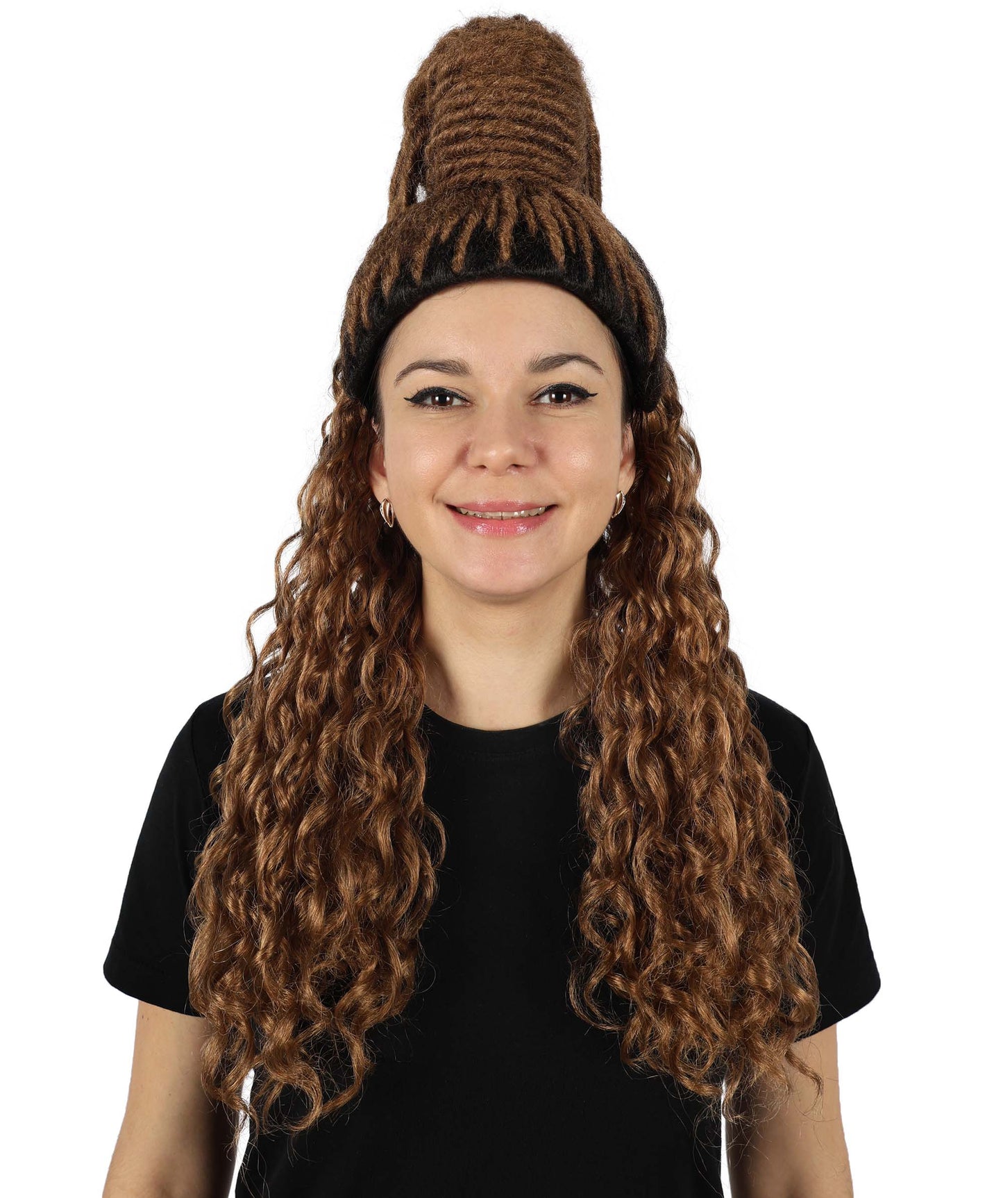 Wigs2you H-6881 大人女性用 クロエ・ベイリー 編み込みウィッグ - プレミアムダークブラウンウィッグ コスプレ、パフォーマンス、普段使いに 通気性に優れたキャップレスキャップ