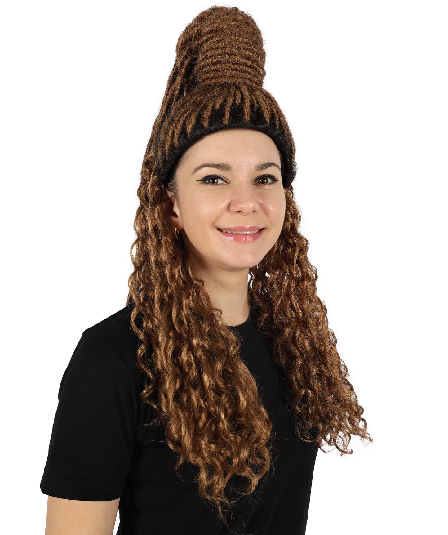 Wigs2you H-6881 大人女性用 クロエ・ベイリー 編み込みウィッグ - プレミアムダークブラウンウィッグ コスプレ、パフォーマンス、普段使いに 通気性に優れたキャップレスキャップ