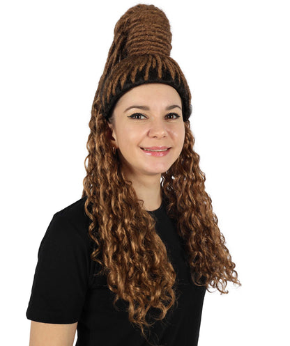 Wigs2you H-6881 大人女性用 クロエ・ベイリー 編み込みウィッグ - プレミアムダークブラウンウィッグ コスプレ、パフォーマンス、普段使いに 通気性に優れたキャップレスキャップ