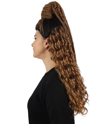 Wigs2you H-6881 大人女性用 クロエ・ベイリー 編み込みウィッグ - プレミアムダークブラウンウィッグ コスプレ、パフォーマンス、普段使いに 通気性に優れたキャップレスキャップ