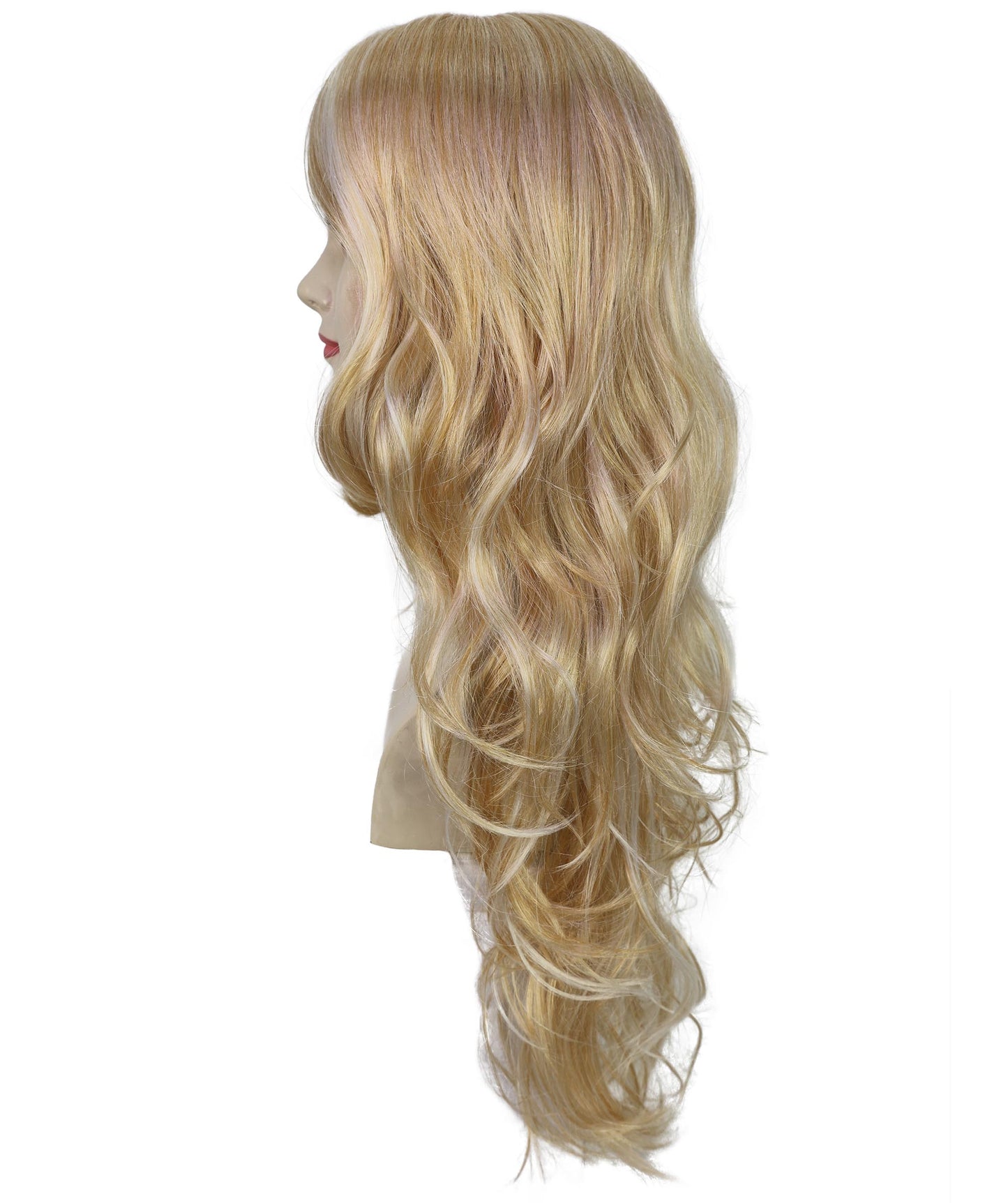 Wigs2you H-6891 大人女性用ウィッグ ウェーブ ホット ハニーブロンド - 70年代のディスコ、レトロコスチューム、ハロウィン、コスプレ、テーマイベントに最適。通気性と快適なキャップデザイン。