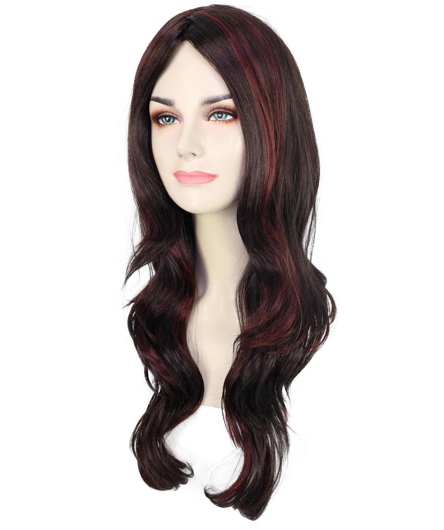 Wigs2you H-6892 大人女性用ウィッグ ホットハニーエボニー - ウェーブミディアムブラウンエボニーウィッグ。レトロコスチュームやイベントに最適。70年代ディスコ、レトロコスチューム、ハロウィン、コスプレ、テーマイベントに最適。