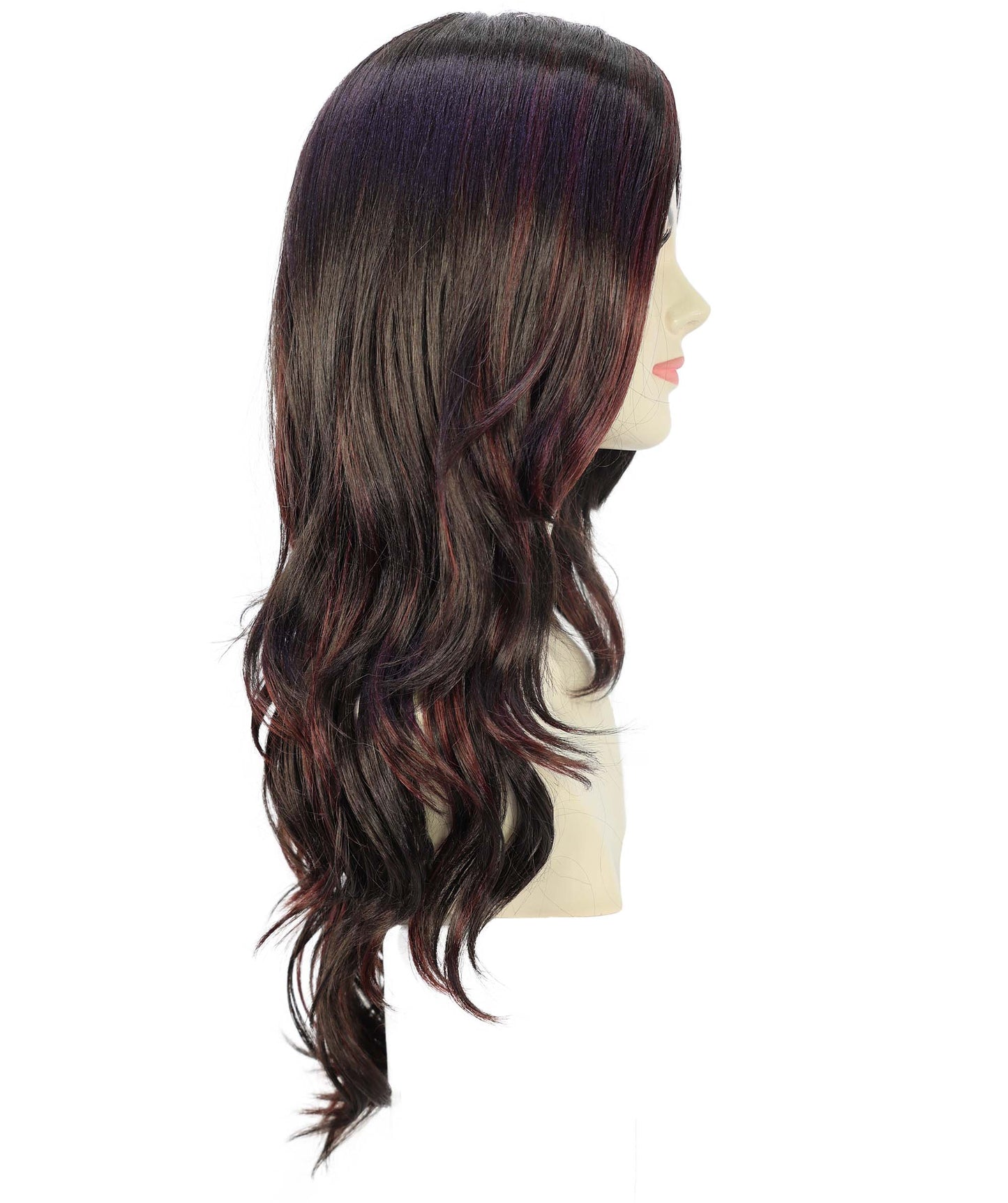 Wigs2you H-6892 大人女性用ウィッグ ホットハニーエボニー - ウェーブミディアムブラウンエボニーウィッグ。レトロコスチュームやイベントに最適。70年代ディスコ、レトロコスチューム、ハロウィン、コスプレ、テーマイベントに最適。