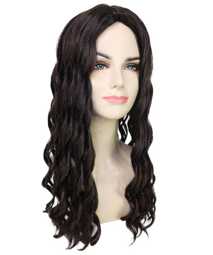 Wigs2you H-6895 大人女性用アラニス・セレブ風23インチロングダークブラウンウェーブウィッグ｜ハロウィン・コスプレウィッグ｜難燃性合成繊維