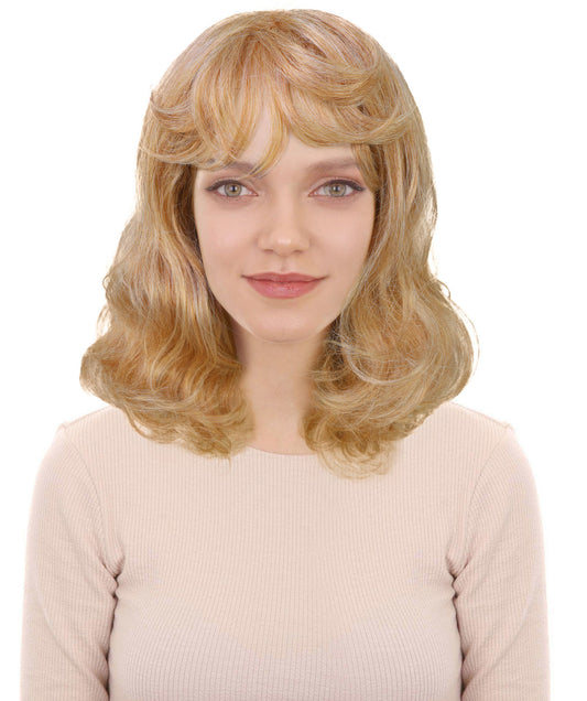 Wigs2you H-6896 大人女性用 カイリーブロンド ミディアム丈 ウェーブウィッグ ハロウィン・コスプレウィッグ 難燃性合成繊維