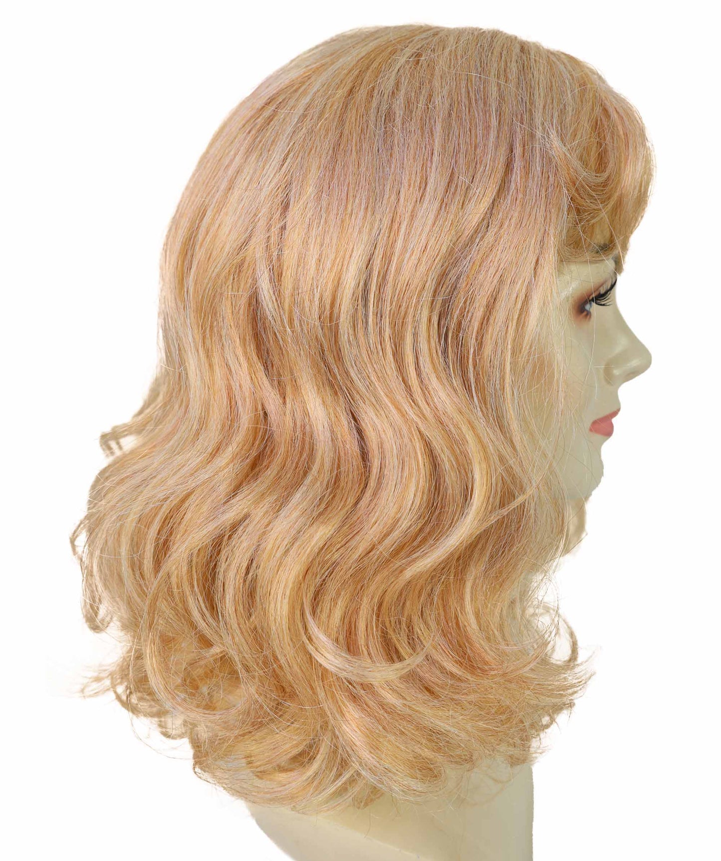 Wigs2you H-6896 大人女性用 カイリーブロンド ミディアム丈 ウェーブウィッグ ハロウィン・コスプレウィッグ 難燃性合成繊維