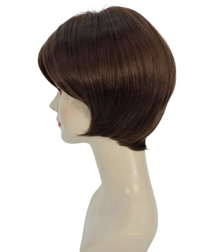 Wigs2you H-6898 大人女性用 9インチ ショート ダークブラウン ピクシーカットウィッグ｜医療用フルウィッグ｜難燃性合成繊維