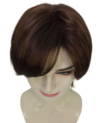 Wigs2you H-6898 大人女性用 9インチ ショート ダークブラウン ピクシーカットウィッグ｜医療用フルウィッグ｜難燃性合成繊維