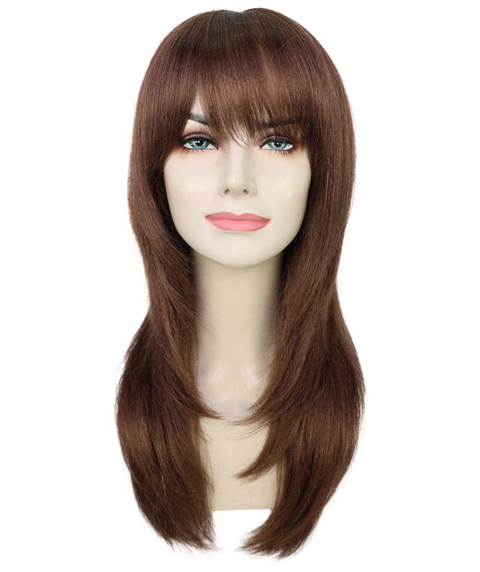 Wigs2you H-6900 大人用 Genki Fashion 18インチ ブラウン スイートスタイル ロングウィッグ（前髪付き）| 普段使いにもコスプレにも| 難燃性合成繊維