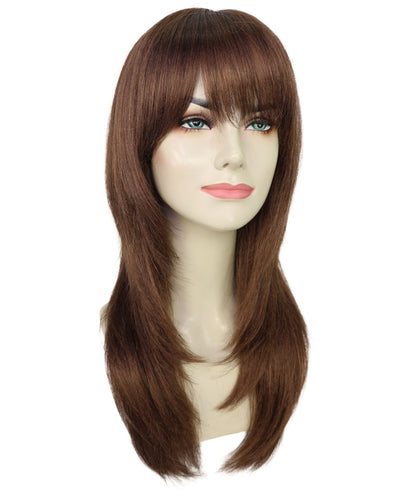 Wigs2you H-6900 大人用 Genki Fashion 18インチ ブラウン スイートスタイル ロングウィッグ（前髪付き）| 普段使いにもコスプレにも| 難燃性合成繊維
