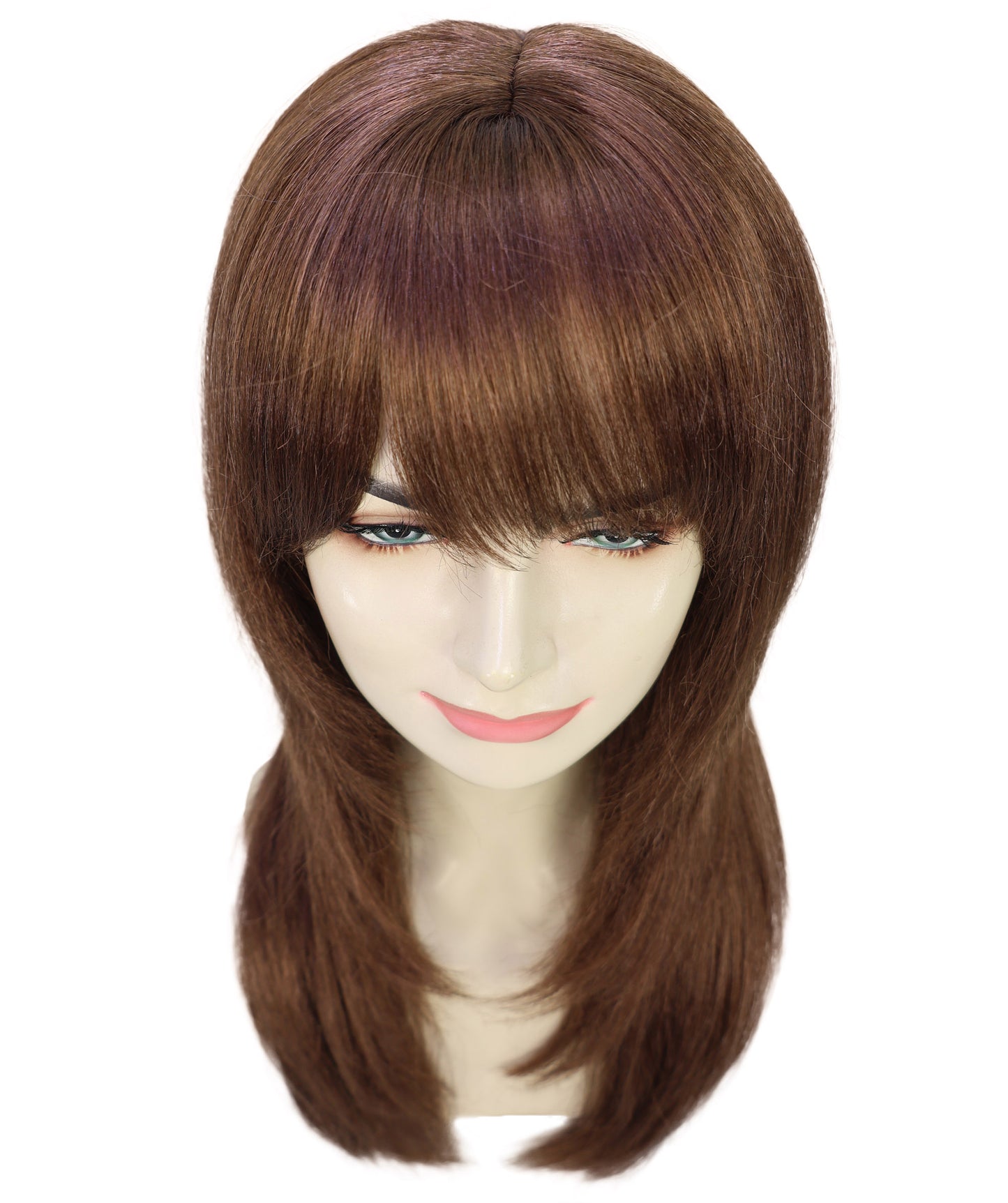 Wigs2you H-6900 大人用 Genki Fashion 18インチ ブラウン スイートスタイル ロングウィッグ（前髪付き）| 普段使いにもコスプレにも| 難燃性合成繊維
