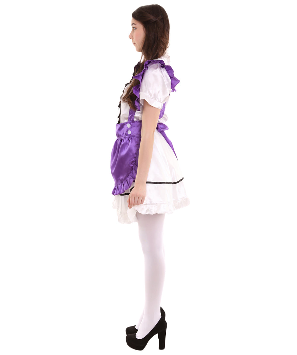 女性用 JCO-326_15 アニメ コスプレ フレンチメイド ファンシー ドレス ミディアムパープル コスプレ コスチューム
