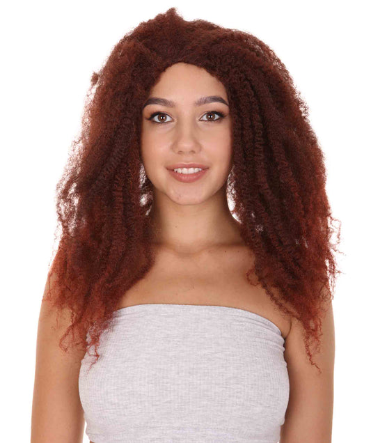 Wigs2youハロウィンパーティープレミアムレディースH-1941 美しい見た目のロングブラウンドレッドロックウィッグ1
