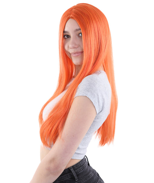 Wigs2you ハロウィンパーティープレミアム H-852 悪の花嫁 II 女性ウィッグ オレンジ色
