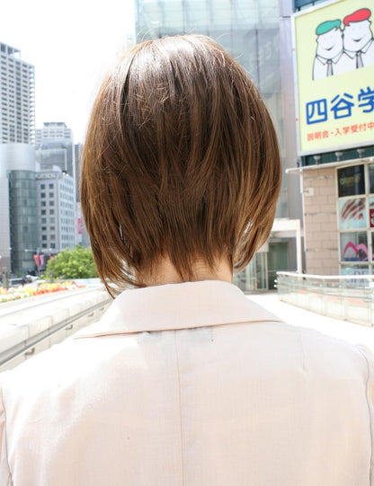 耐熱 |ショートウィッグ | シルエットの綺麗なボブスタイル | 老若男女大人気 | コテ・アイロンOK | ウィッグネット付き W-765A