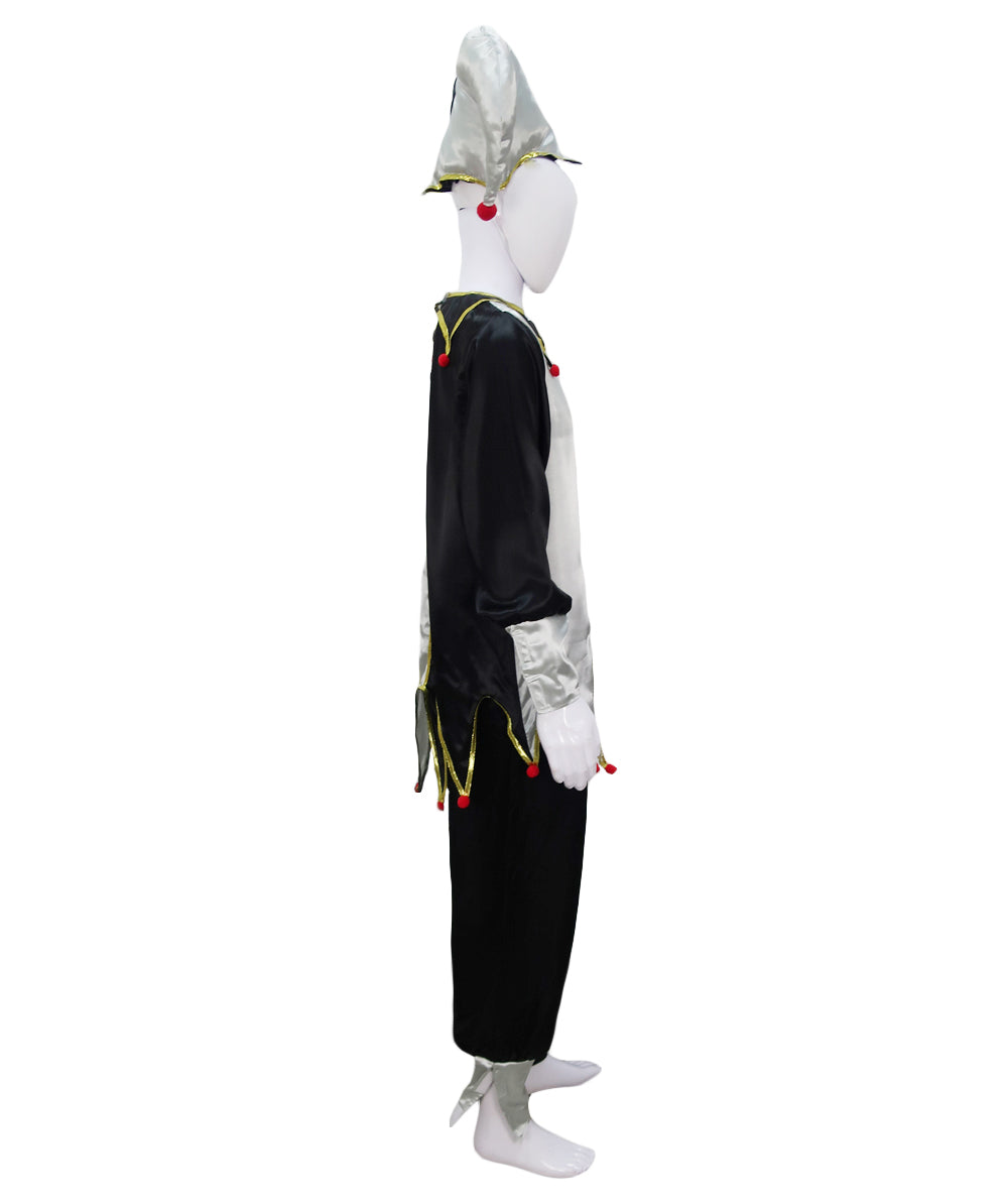 男性 JCP-165 のイーヴィルジェスターコスチューム ブラックアンドホワイト ハロウィンコスチューム