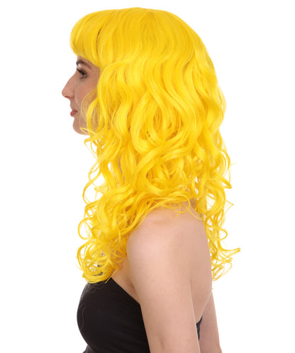 Wigs2you ハロウィンパーティー プレミアム レディース H-1000 着用しやすい ベラウィッグ イエローカラー
