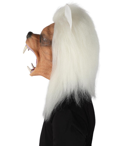 ユニセックス毛皮動物ウィッグとマスクセット H-6771BR ハロウィンやテーマパーティー用の完全な動物コスプレ