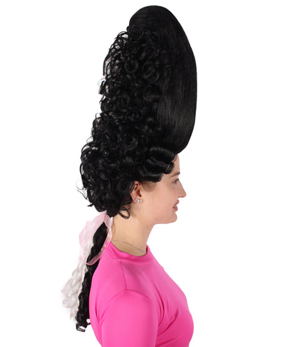 大人用ロココ王族の歴史的時代 17 世紀 18 世紀 アップヘアウィッグ H-6323 複数色 難燃性合成繊維