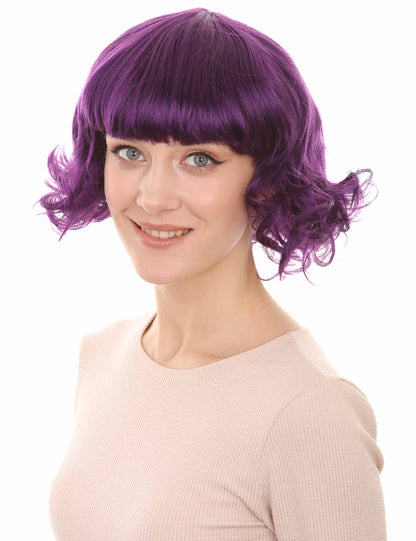 Wigs2you ハロウィン パーティー プレミアム レディース H-1357 着けやすい 快適なフィット感 カーニバル バイオレット ウェーブのかかったウィッグ